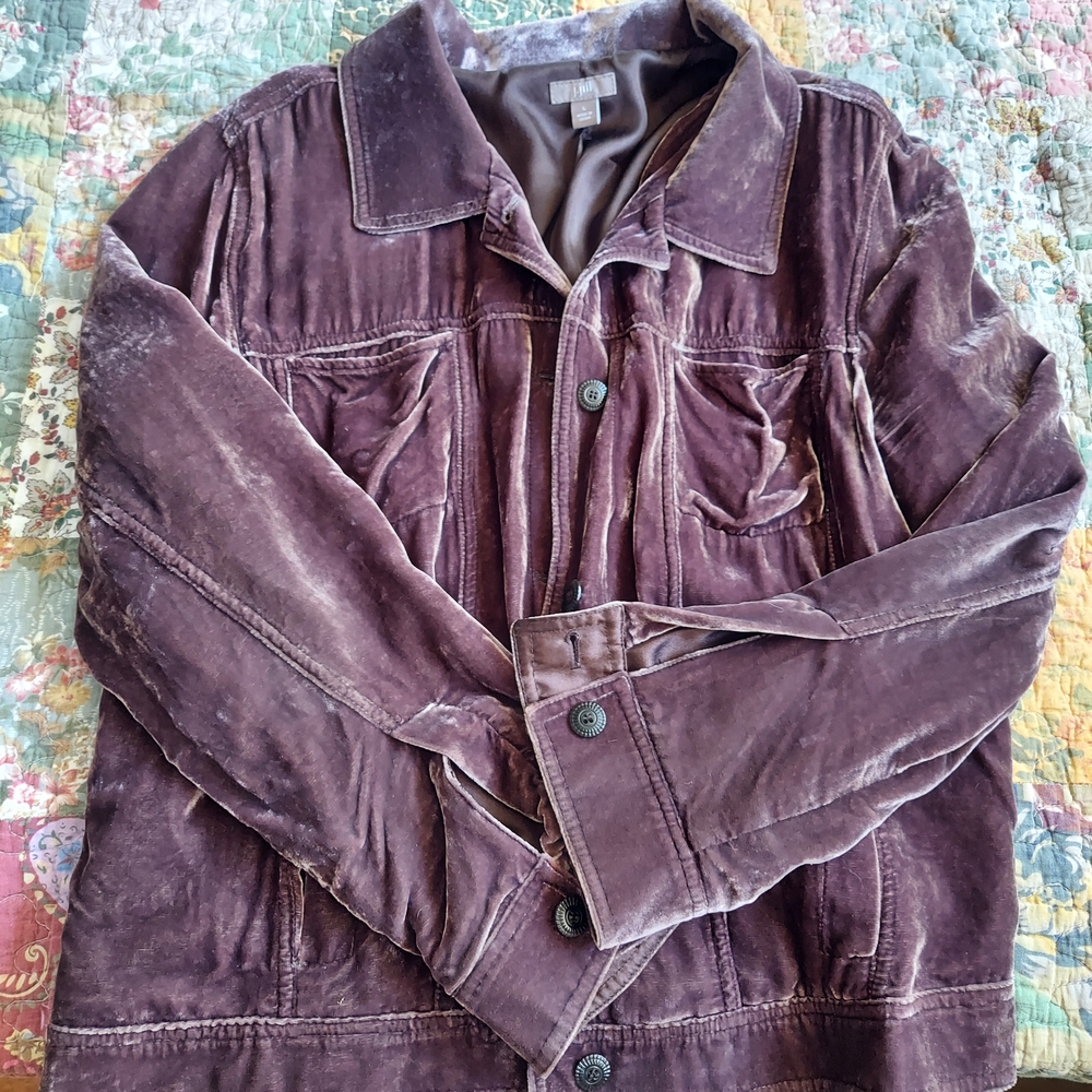 J. Jill Women's Purple Velvet Blazer